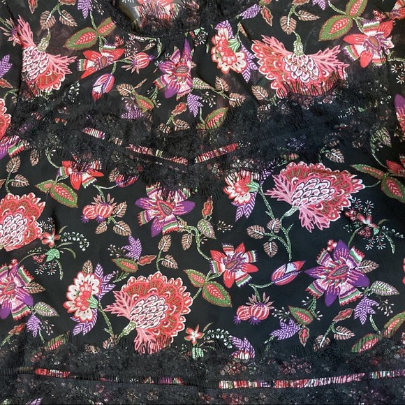 Nine West black chiffon printed midi dress… - Picture 7 of 7